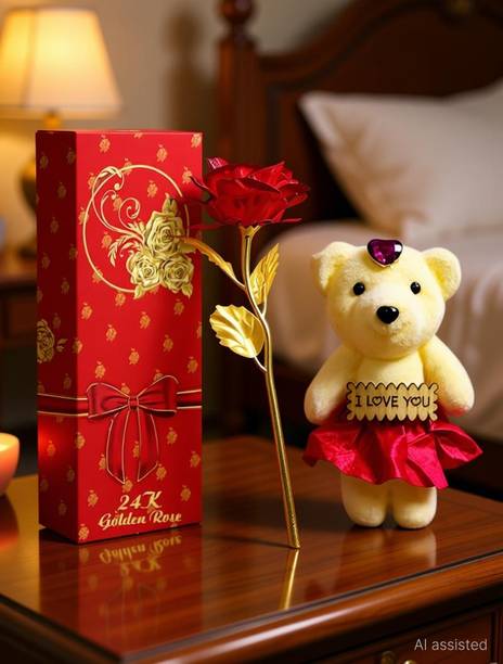 RANGOLI Artificial Flower Gift Set