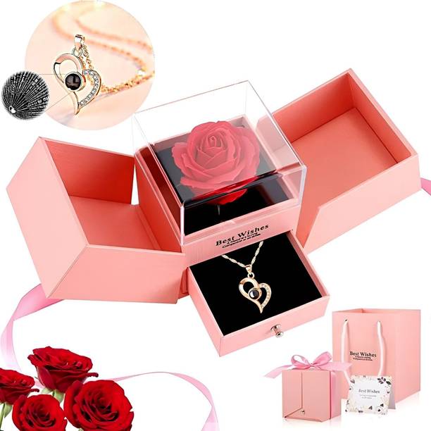 DANAVBOX Artificial Flower, Jewellery, Showpiece Gift Set