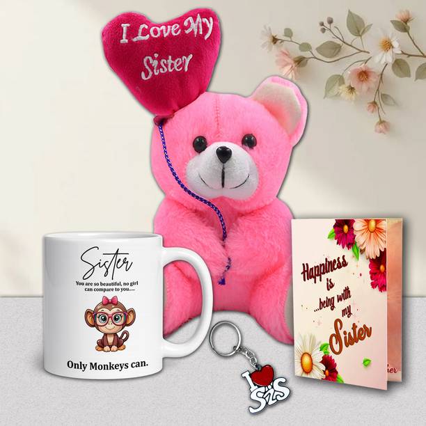 ME&YOU Mug, Greeting Card, Key Ring, Soft Toy Gift Set
