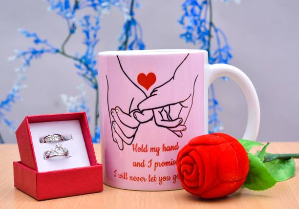 THE CLICK INDIA Artificial Flower, Jewellery, Mug Gift Set
