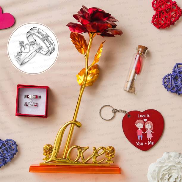 Tonkwalas Artificial Flower, Showpiece, Jewellery, Message Pills, Keychain Gift Set