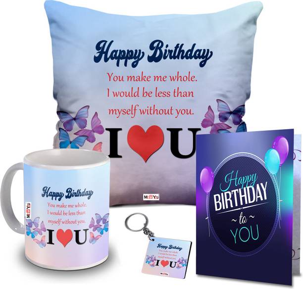 ME&YOU Cushion, Mug, Keychain, Greeting Card Gift Set