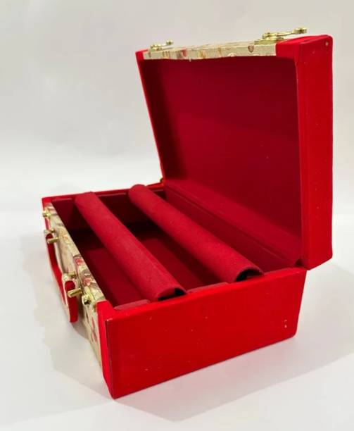 AAJ STORE (PV-263)Vanity box jewellery stores 2 rod Bangle Box Multy use Party Function Lockable Vanity Box