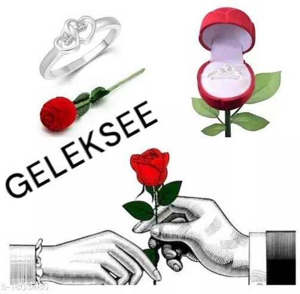 Geleksee Red Rose Ring Gift, Engagement, Valentine, Birthday, Dating and, valentine gift Valentine’s Day, Jeweler Ring Box, Valentine’s Day, Purpose Day, Wedding Engagement Vanity Box
