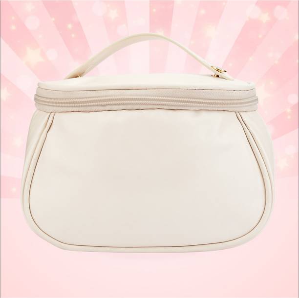 MINARA Cosmetic Organiser - Travel, Makeup & Grooming- Classic White Makeup and Jewellery Vanity Box