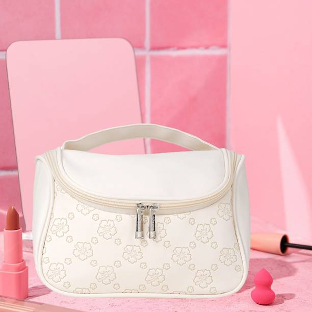 MINARA BEAUTY Cosmetic Pouch for Travel, Jewellery and Women Makeup Organiser Travel, Makeup and Jewellery Vanity Box