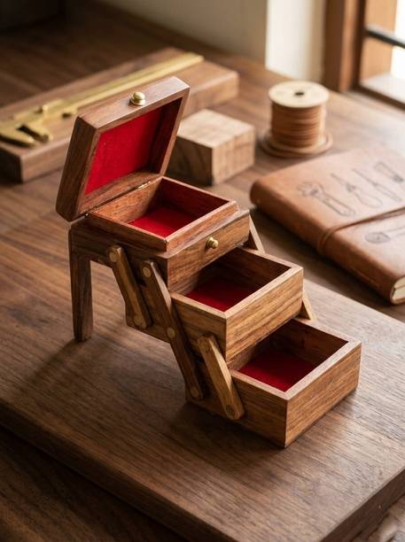 Global True Sliding Jewellery Box Sliding Jewellery Box, Accessories Box, Make-Up Box Vanity Box