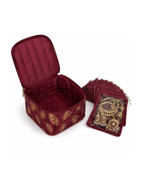 nemal vanty box maroon earrings, rings, chains, bangles & accessories Vanity Box