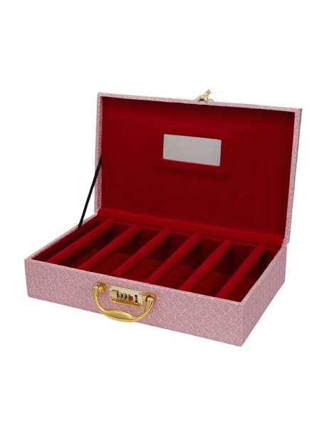 TAJ BEAUTY CENTER 6 rods bangle box stylish 6-Rods Bangle Box: Elegant Storage for Your Precious Bangles" Vanity Box