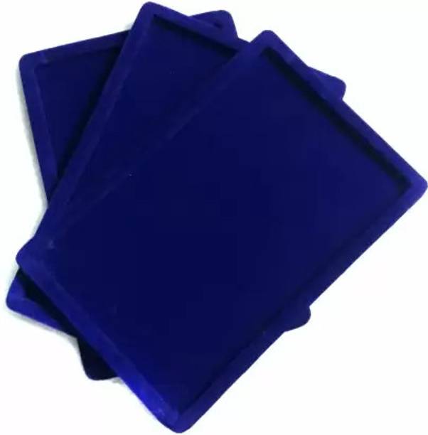 Ruby 3 PCS Blue III JEWELLER Display Tray Jewellery Vanity Box