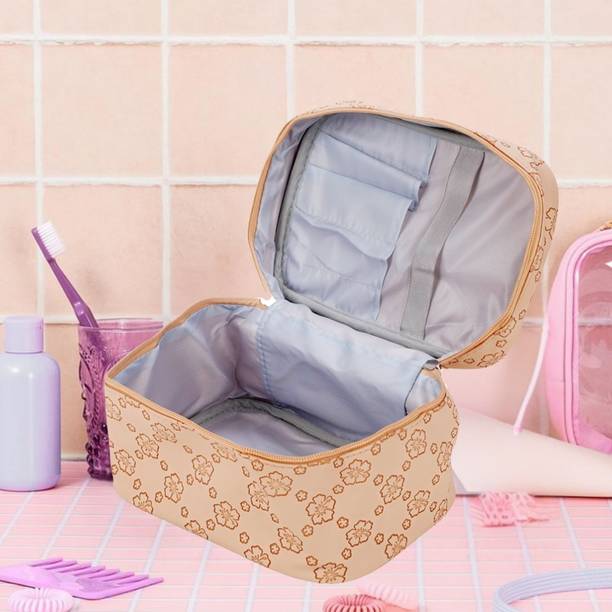 MINARA BEAUTY Cosmetic Bag for Travel, Makeup Organiser and Jewellery Travel, Makeup and Jewellery Vanity Box