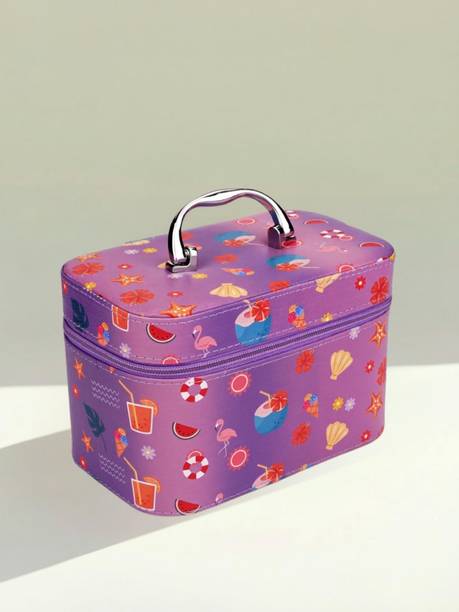 MINARA Vanity Box for Travel, Jewellery, Makeup Organiser, Grooming -Medium Makeup and Jewellery Vanity Box