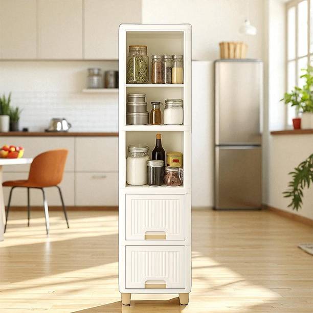 MAXTID Plastic Semi-Open Book Shelf