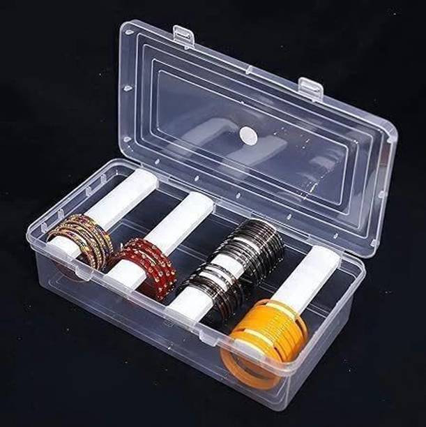 Zaina Adjustable 4 Rod Bangle Box Organizer Jewellery Storage Display Box Organizer Case For Jewellery, Bangles Box, Lockable Vanity Box Vanity Box