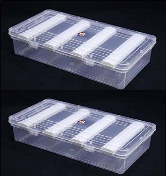 KAPDOLIYAS Multipurpose Plastic 2 Boxes Each Box with 4 Rod Stick for Women and Girls ,Organizer Case For Jewellery, Bangles Box, Lockable Vanity Box, ( Pack Of 2 ) Vanity Box