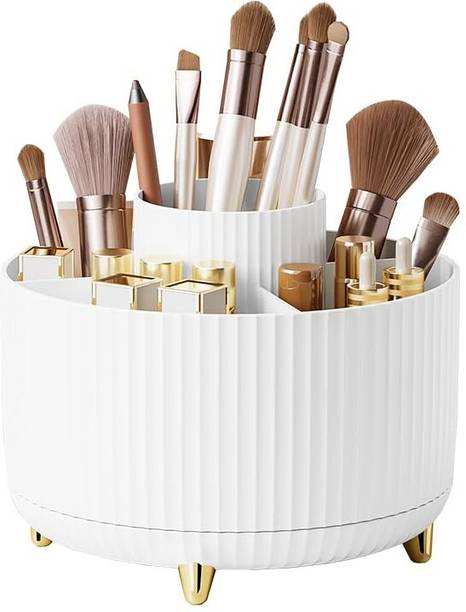 Xpandio 360° Rotating Makeup organizer for Vanity Decor, Bathroom Countertops,Desk Storage Container Vanity Box