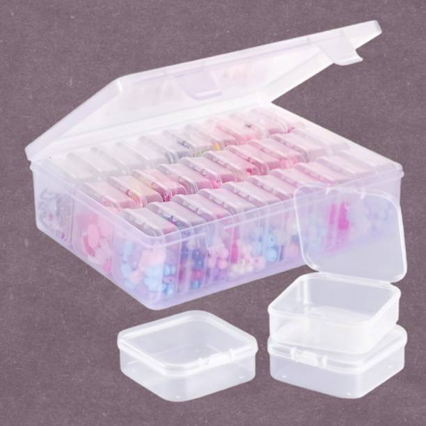 Swadhin Mini Transparent Boxes for Jewelry Beads Craft Supplies Hardware and Seeds 30 Vanity Box