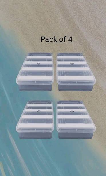 AMANDCO Multipurpose Plastic 4 Boxes Each Box with 4 Rod Stick for Women and Girls ,Organizer Case For Jewellery, Bangles Box, Lockable Vanity Box, ( Pack Of 2 ) Vanity Box