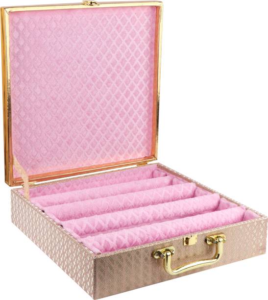 BLB Bangle Box With 4 Detachable Rods For Women and Girls | Jewellery Organizer Soft inner lining protects against scratches and damage. Vanity Box