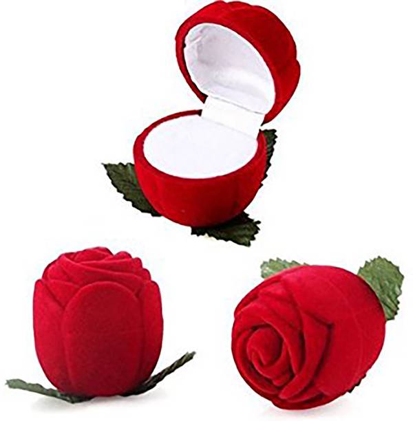 Guarantee Ornament House Rose Design Satin velvet Ring Jewellery Box For Ring gift Storage of Ring, Gift, Couple Gift, Engagement Ring Vanity Box