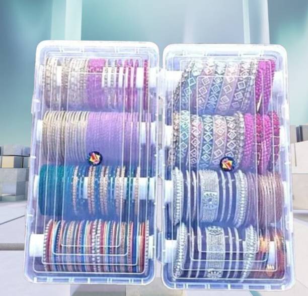 MSBUL Adjustable 4 rod Bangle Box Organizer Case For Jewellery, Bangles Box, Lockable Vanity Box