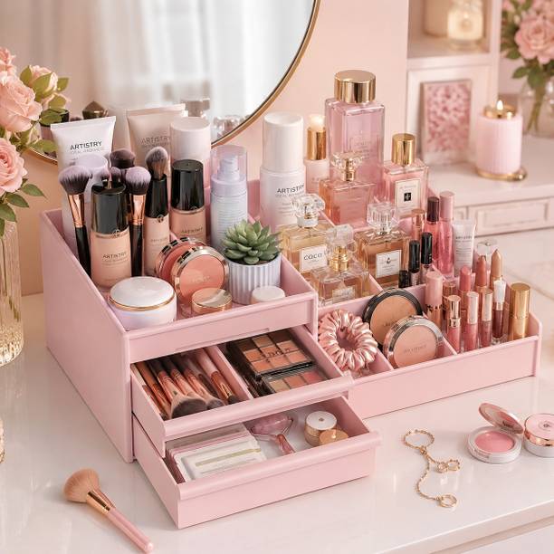 ESKIA Vanity Organizer for Lipstick, Brushes, Jewelry & Nail Polish Dressing table Multiple Purpose Vanity Box