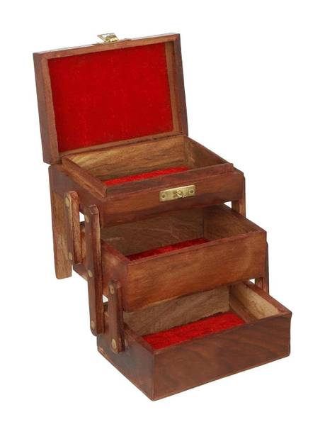 RK Handicraft Wooden Jewellery Boxes Locker Jewellery Storage Box/Vanity Box no Vanity Box