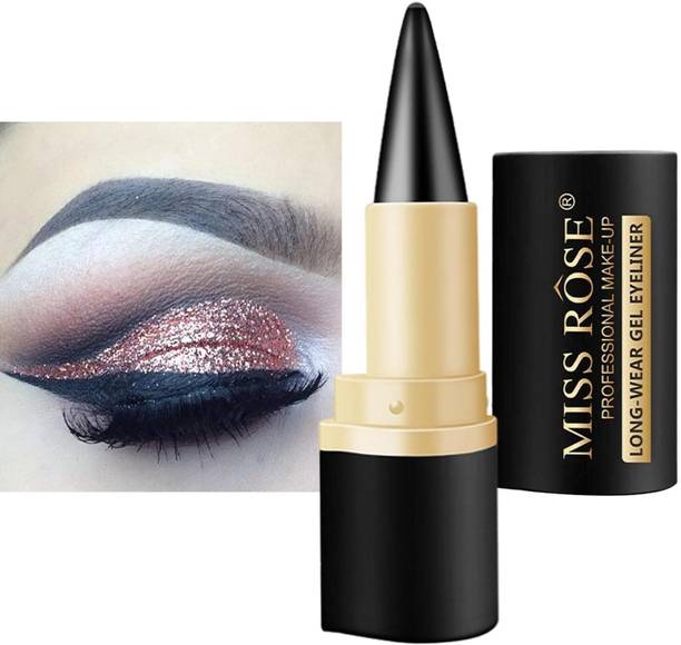 NAIVISHRAM Black Gel Eyeliner Pencil_Long-Lasting, Smooth Glide & Highly Pigmented Makeup 3.6 g