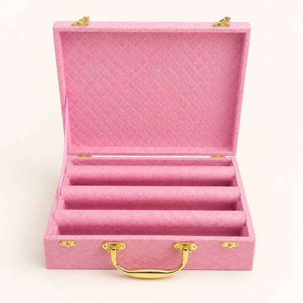 तोसिम 3 Rod Bangle Box Jewellery Organizer for Women Premium Velvet Chudi Storage Box वैनिटी बॉक्स, ज्यूलरी स्टोरेज बॉक्स, बैंगल स्टोरेज बॉक्स, चूड़ी बॉक्स वैनिटी बॉक्स