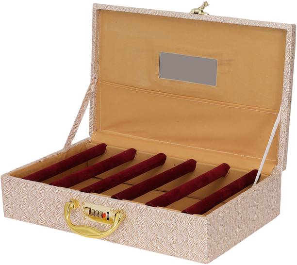 TAJ BEAUTY CENTER bangle box stylish 6-Rods Bangle Box: Elegant Storage for Your Precious Bangles" Vanity Box