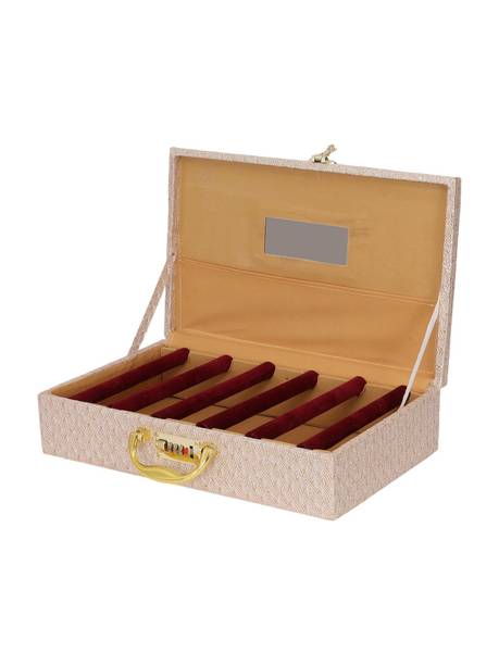 TAJ BEAUTY CENTER bangle box stylish 6-Rods Bangle Box: Elegant Storage for Your Precious Bangles" Vanity Box