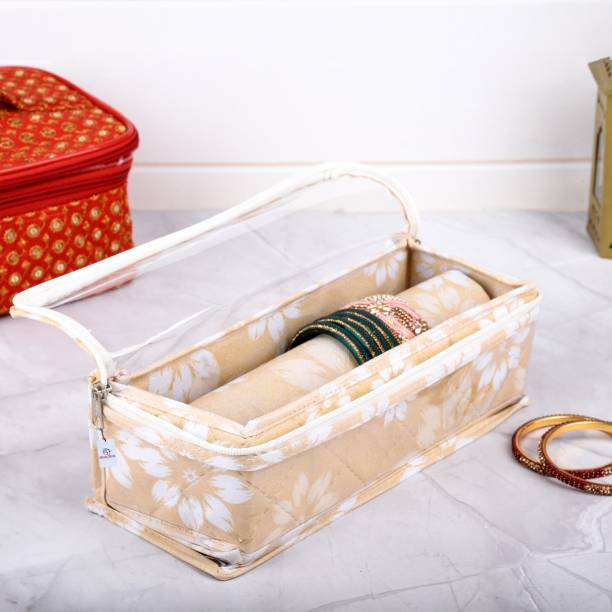 Heart Home Flower Single-Rod Top Visible Window Bangle Box for Woman|Golden Bangle Box Vanity Box