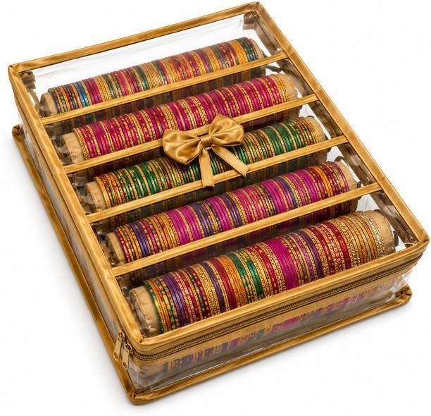 ultimatefashionista 5 Rods Bangle box Jewellery Organiser Pouches Storage Case Vanity Box