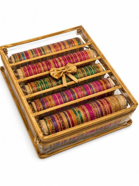 ultimatefashionista 5 Rods Bangle box Jewellery Organiser Pouches Storage Case Vanity Box