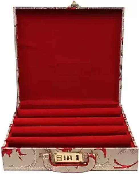 tosim Tuff Wooden 1 Piece Four Rod Bangle Storage Box with Lock System Lockable Vanity Box Vanity Box