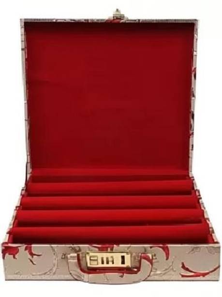 tosim Tuff Wooden 1 Piece Four Rod Bangle Storage Box with Lock System Lockable Vanity Box Vanity Box