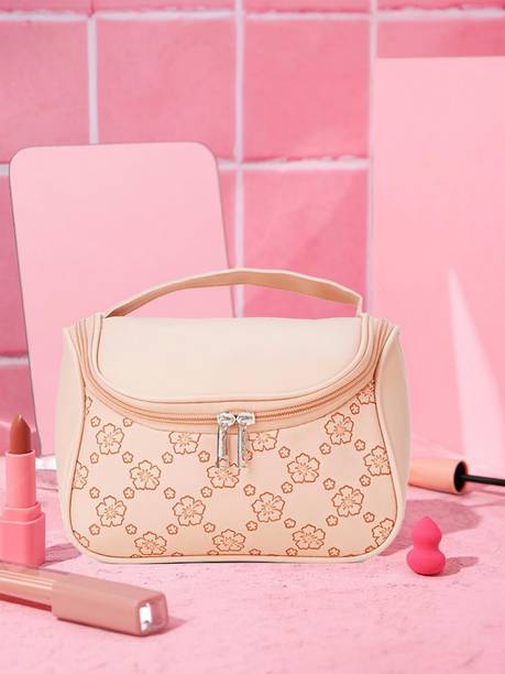 MINARA BEAUTY Cosmetic Pouch for Travel, Women Makeup Organiser and Jewellery Travel, Makeup and Jewellery Vanity Box