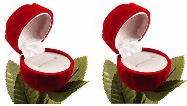 ultimatefashionista New-Rose Flower Ring Box (Pack of 2 Pieces) Vanity Box Vanity Box