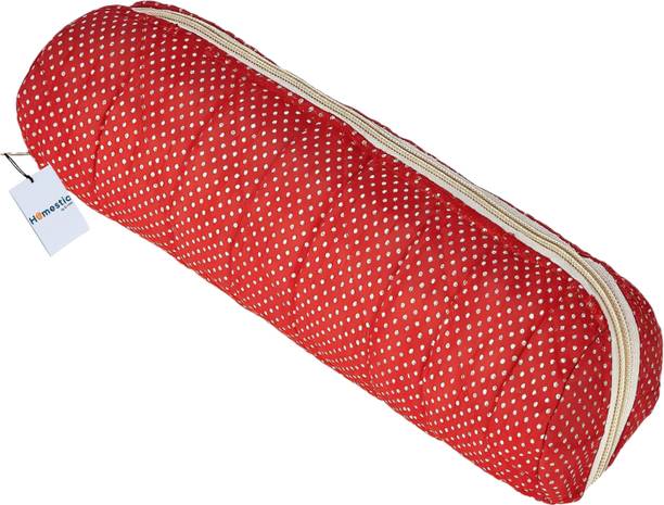 HOMESTIC Cotton Dot Single Bangle cover|Travel Zipper Bracelet Organizer|Red Jewellery Vanity Box