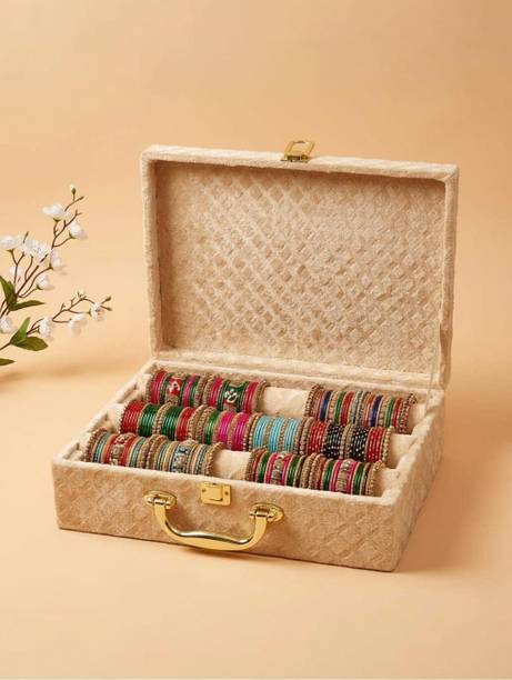 tosim Premium Velvet Bangle Organizer Box Bridal Bangle Storage, Bangle & Bracelet Organizer, Bangle Storage & Organization Vanity Box