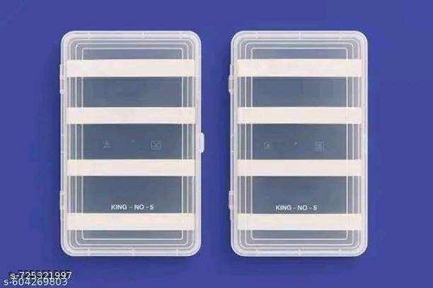 AMANDCO Multipurpose Plastic 2 Boxes Each Box with 4 Rod Stick for Women and Girls ,Organizer Case For Jewellery, Bangles Box, Lockable Vanity Box, ( Pack Of 2 ) Vanity Box
