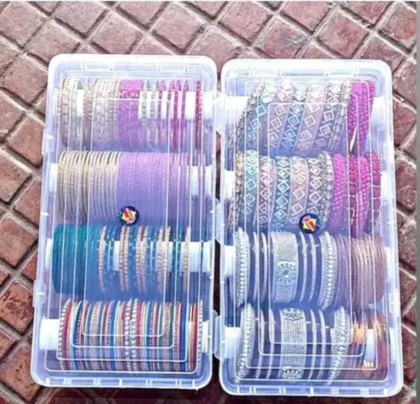 Ascommunica Premium Transparent Multi-Layer Bangles Storage Organizer Box for Women Jewellery Vanity Box