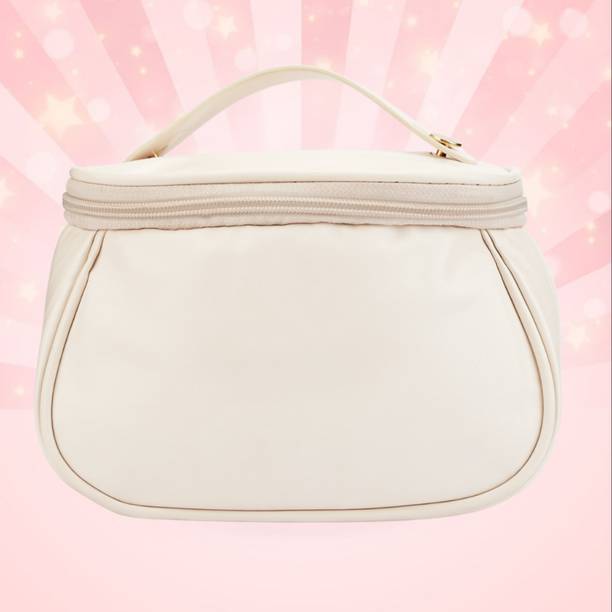 MINARA Cosmetic Organiser - Travel, Makeup & Grooming- Classic White Makeup and Jewellery Vanity Box