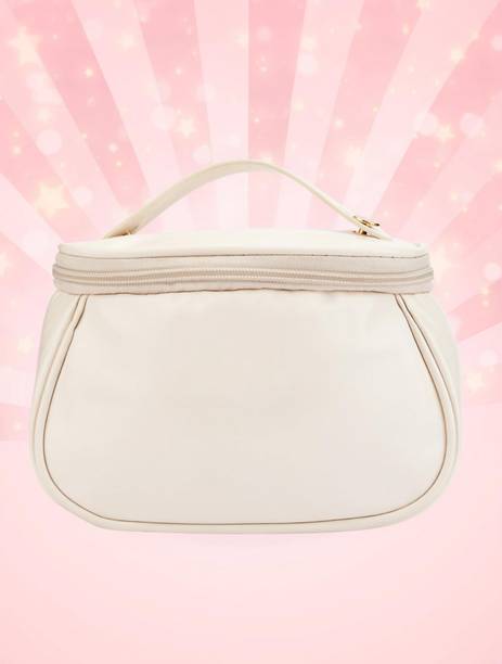 MINARA Cosmetic Organiser - Travel, Makeup & Grooming- Classic White Makeup and Jewellery Vanity Box