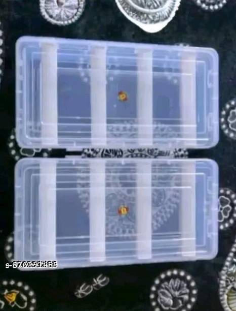 AMANDCO Multipurpose Plastic 2 Boxes Each Box with 4 Rod Stick for Women and Girls ,Organizer Case For Jewellery, Bangles Box, Lockable Vanity Box, ( Pack Of 2 ) Vanity Box