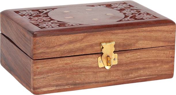 DigiRake Wooden Jewellery Box 8*5 Inch Jewelry Storage, Makeup Storage, Gift For Marriage, Accessory Storage Vanity Box