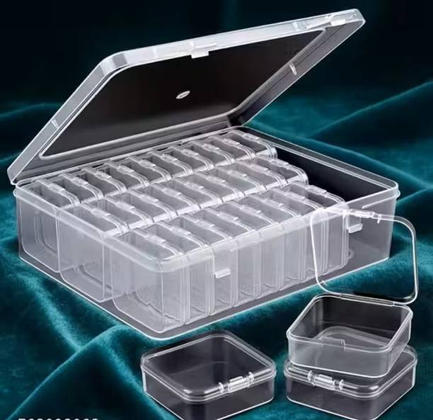 ZEN G Transparent Jewelry Organizer Box for Beads, Rings, Earrings & Small Items JEWELLERY ORGANIZER Vanity Box