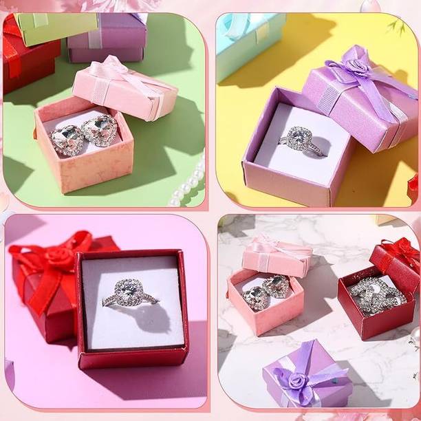 Triock Jewellery Ring Box Gift ,Shop, (24 Pcs) (Combo) (Multicolor) Gift Vanity Box