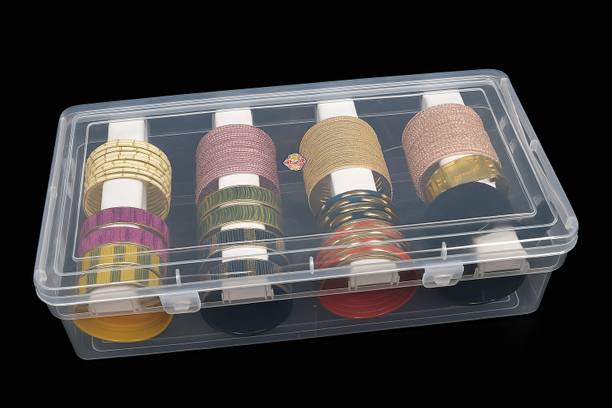 Versora Adjustable 4 Rod Bangles Box Jewellery , Bangles , Wrist Watch , Hair band scrunchies ( multipurpose box) Vanity Box