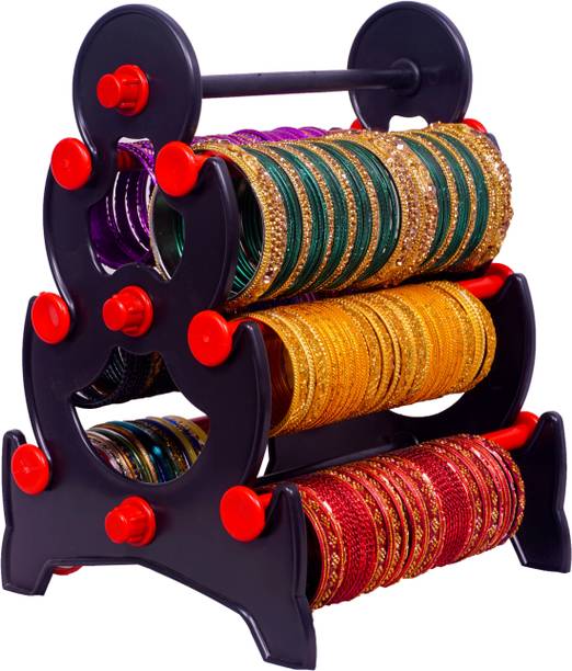 Eramasher Stoneware 3 Step Plastic Bangle Stand | Jewelry Display Stand | Tabletop Bracelet Stand | Bangles Vanity Box
